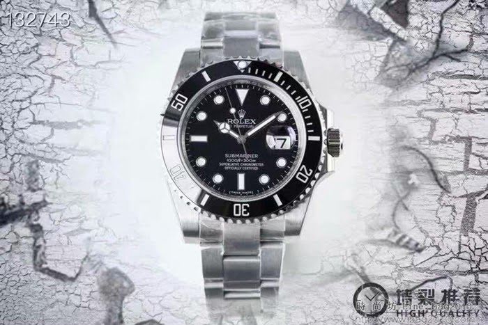 ROLEX勞力士 潛艇潛航者系列 116610綠水鬼 綠鬼v8版 原裝瑞士2836自動機械機芯 冰藍色超亮夜光 超強防水 高檔男士腕表  wssb4759